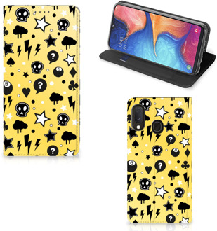 B2Ctelecom Samsung Galaxy A20e Mobiel BookCase Punk Yellow