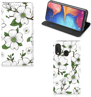 B2Ctelecom Samsung Galaxy A20e Smart Cover Dogwood Flowers