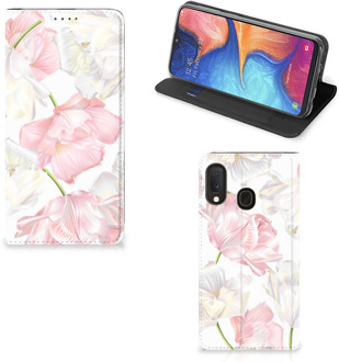 B2Ctelecom Samsung Galaxy A20e Smart Cover Lovely Flowers