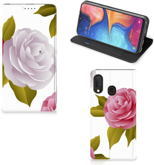 B2Ctelecom Samsung Galaxy A20e Smart Cover Roses