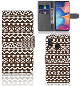 B2Ctelecom Samsung Galaxy A20e Telefoon Hoesje Aztec Bruin