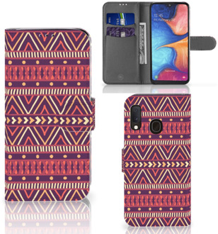 B2Ctelecom Samsung Galaxy A20e Telefoon Hoesje Aztec Purple