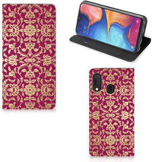 B2Ctelecom Samsung Galaxy A20e Telefoon Hoesje Barok Pink