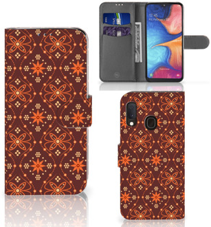 B2Ctelecom Samsung Galaxy A20e Telefoon Hoesje Batik Brown