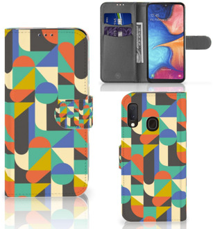 B2Ctelecom Samsung Galaxy A20e Telefoon Hoesje Funky Retro