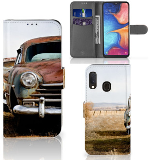 B2Ctelecom Samsung Galaxy A20e Telefoonhoesje met foto Vintage Auto