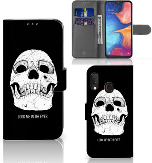 B2Ctelecom Samsung Galaxy A20e Telefoonhoesje met Naam Skull Eyes