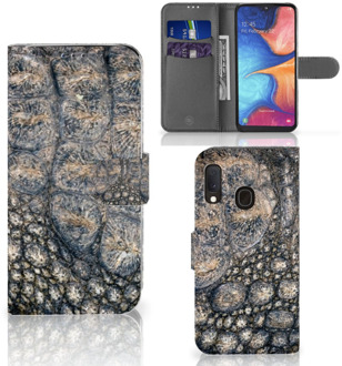 B2Ctelecom Samsung Galaxy A20e Telefoonhoesje met Pasjes Krokodillenprint