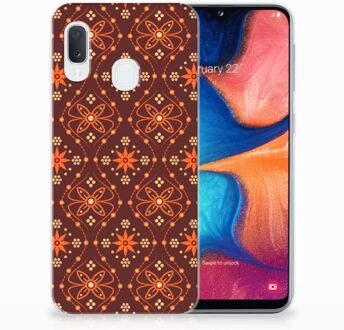 B2Ctelecom Samsung Galaxy A20e TPU Hoesje Batik Brown