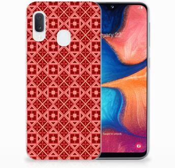 B2Ctelecom Samsung Galaxy A20e TPU Hoesje Batik Red