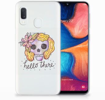 B2Ctelecom Samsung Galaxy A20e TPU Hoesje Boho Skull