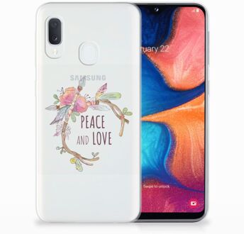 B2Ctelecom Samsung Galaxy A20e TPU Hoesje Boho Text