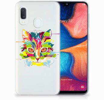 B2Ctelecom Samsung Galaxy A20e TPU Hoesje Cat Color