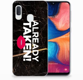 B2Ctelecom Samsung Galaxy A20e TPU Hoesje Design Already Taken Black