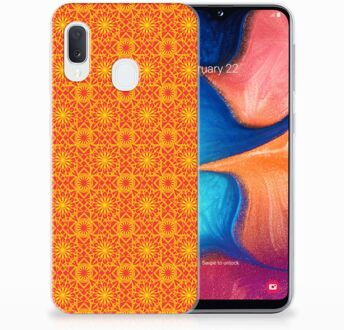 B2Ctelecom Samsung Galaxy A20e TPU Hoesje Design Batik Orange