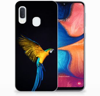 B2Ctelecom Samsung Galaxy A20e TPU Hoesje Design Papegaai