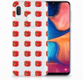 B2Ctelecom Samsung Galaxy A20e TPU Hoesje Design Paprika Red