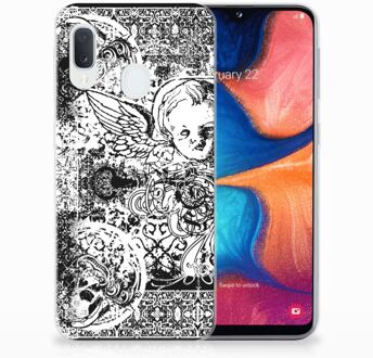 B2Ctelecom Samsung Galaxy A20e TPU Hoesje Design Skulls Angel