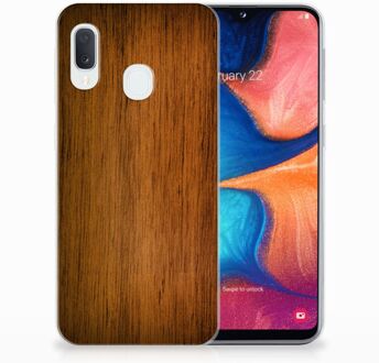 B2Ctelecom Samsung Galaxy A20e TPU Hoesje Donker Hout