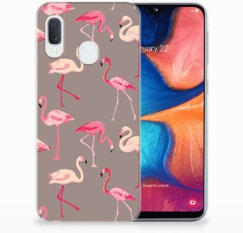 B2Ctelecom Samsung Galaxy A20e TPU Hoesje Flamingo