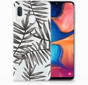 B2Ctelecom Samsung Galaxy A20e TPU Hoesje Leaves Grey