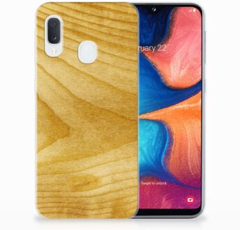 B2Ctelecom Samsung Galaxy A20e TPU Hoesje Licht Hout