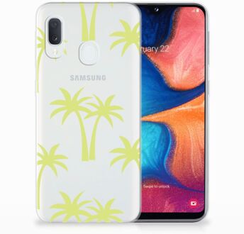 B2Ctelecom Samsung Galaxy A20e TPU Hoesje Palmtrees