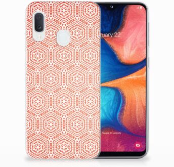 B2Ctelecom Samsung Galaxy A20e TPU Hoesje Pattern Orange