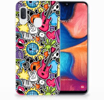 B2Ctelecom Samsung Galaxy A20e TPU Hoesje Punk Rock