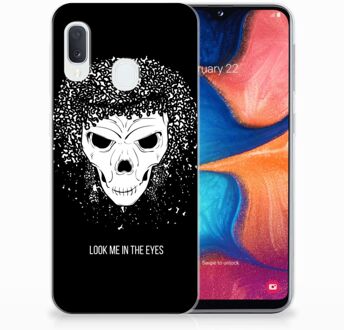 B2Ctelecom Samsung Galaxy A20e TPU Hoesje Skull Hair