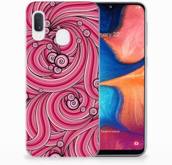 B2Ctelecom Samsung Galaxy A20e TPU Hoesje Swirl Pink