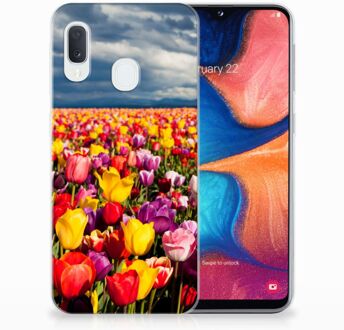 B2Ctelecom Samsung Galaxy A20e TPU Hoesje Tulpen