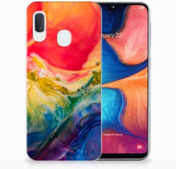 B2Ctelecom Samsung Galaxy A20e TPU Hoesje Watercolor Dark