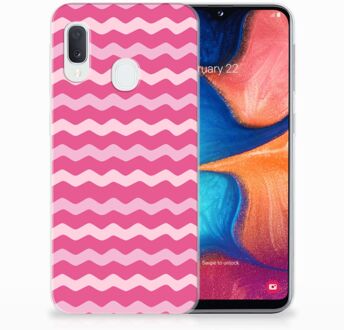 B2Ctelecom Samsung Galaxy A20e TPU Hoesje Waves Pink