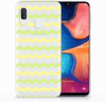 B2Ctelecom Samsung Galaxy A20e TPU Hoesje Waves Yellow