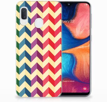 B2Ctelecom Samsung Galaxy A20e TPU Hoesje Zigzag Color