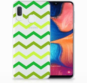 B2Ctelecom Samsung Galaxy A20e TPU Hoesje Zigzag Groen