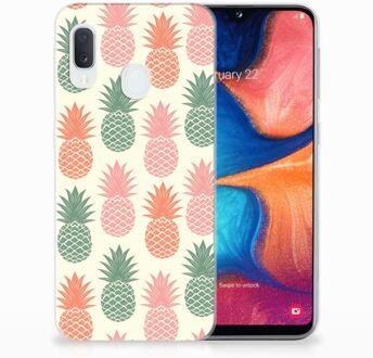 B2Ctelecom Samsung Galaxy A20e TPU Silicone Hoesje Design Ananas