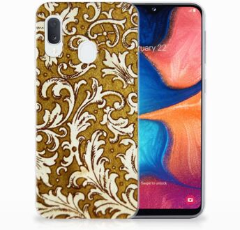 B2Ctelecom Samsung Galaxy A20e TPU Silicone Hoesje Design Barok Goud