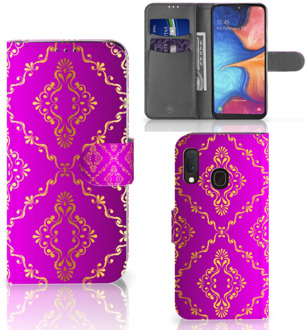 B2Ctelecom Samsung Galaxy A20e Wallet Case Barok Roze