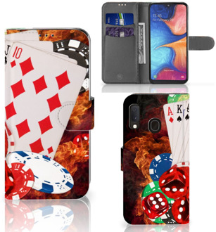 B2Ctelecom Samsung Galaxy A20e Wallet Case met Pasjes Casino