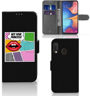 B2Ctelecom Samsung Galaxy A20e Wallet Case met Pasjes Popart Princess