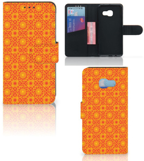 B2Ctelecom Samsung Galaxy A3 2017 Bookcase Hoesje Design Batik Orange