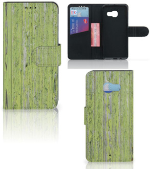 B2Ctelecom Samsung Galaxy A3 2017 Bookcase Hoesje Design Green Wood