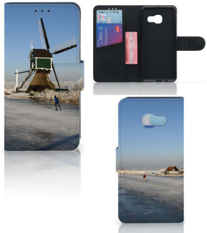 B2Ctelecom Samsung Galaxy A3 2017 Bookcase Hoesje Design Schaatsers