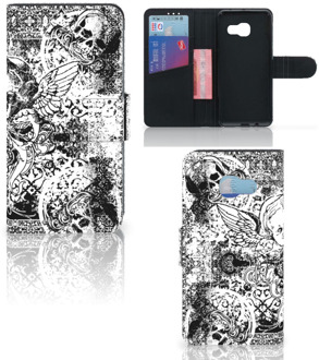 B2Ctelecom Samsung Galaxy A3 2017 Bookcase Hoesje Design Skulls Angel