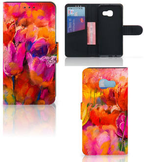 B2Ctelecom Samsung Galaxy A3 2017 Bookcase Hoesje Design Tulpen