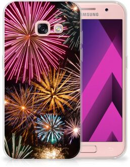 B2Ctelecom Samsung Galaxy A3 2017 TPU siliconen Hoesje Design Vuurwerk