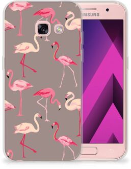 B2Ctelecom Samsung Galaxy A3 2017 TPU siliconen Hoesje Flamingo