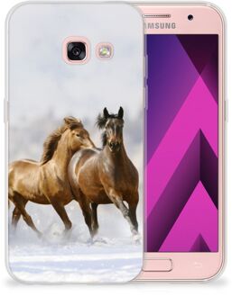B2Ctelecom Samsung Galaxy A3 2017 TPU siliconen Hoesje Paarden